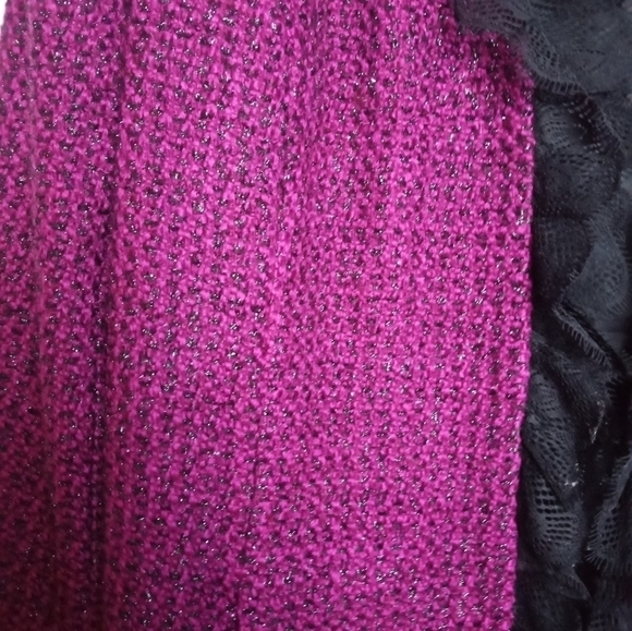 Neiman Marcus Exclusive Burgundy Red/Black Metallic Wool Blend Blazer size 16 - Picture 11 of 14